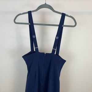 Navy ModCloth Suspender Skirt